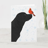 ブラックラブラドールクリスマスカード シーズンカード (正面)