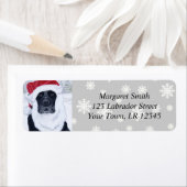 ブラックラブラドールクリスマスススススノー差出人住所 ラベル (インサイチュ)