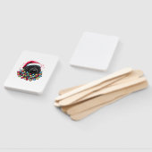 ブラックラブラドールクリスマスツリークリスマスライツドゥードル ハンドファン (組立なし)