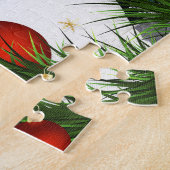 ブラックラブラドールクリスマスパピードッグ ジグソーパズル (側面)