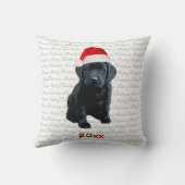 ブラックラブラドールクリスマスパピー クッション (裏面)
