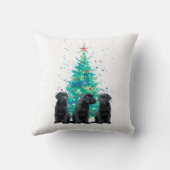 ブラックラブラドールクリスマスパピー クッション (裏面)