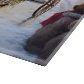 ブラックラブラドールクリスマスフェスティバルシーズン カッティングボード (角)