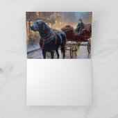 ブラックラブラドールクリスマスフェスティバルシーズン カード (内部)