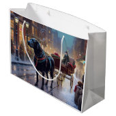 ブラックラブラドールクリスマスフェスティバルシーズン ラージペーパーバッグ (裏面アングル)