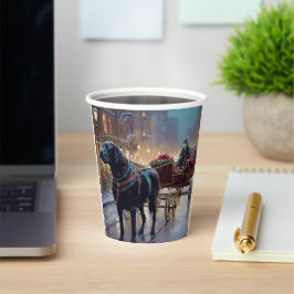 ブラックラブラドールクリスマスフェスティバルシーズン 紙コップ