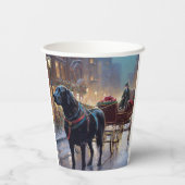 ブラックラブラドールクリスマスフェスティバルシーズン 紙コップ (裏面)