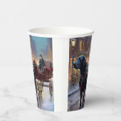 ブラックラブラドールクリスマスフェスティバルシーズン 紙コップ (右)