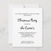 ブラックラブラドールクリスマス 招待状 (裏面)