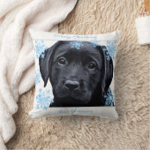 ブラックラブラドールクリスマス – Black Lab クッション (ブランケット)