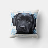 ブラックラブラドールクリスマス – Black Lab クッション (裏面)