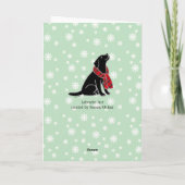 ブラックラブラドールタータンチェックスカーフ2 サンキューカード (裏面)