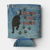 ブラックラブラドールダディクーラーボックス 缶クーラー (裏面)