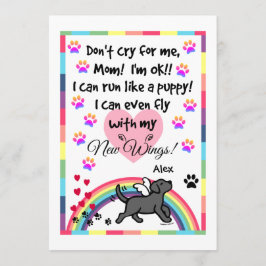 ブラックラブラドールトロッティングメモリアルカード プログラム