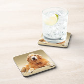 ブラックラブラドールドッグウォーターカラーアート絵画ズ コースター (右側)