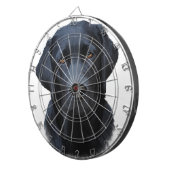 ブラックラブラドールドッグウォーターカラーアート絵画ズ ダーツボード (正面右)