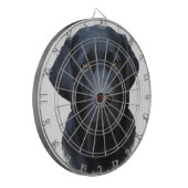 ブラックラブラドールドッグウォーターカラーアート絵画ズ ダーツボード (正面左)