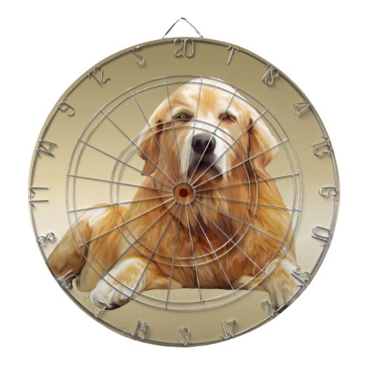 ブラックラブラドールドッグウォーターカラーアート絵画ズ ダーツボード (正面)