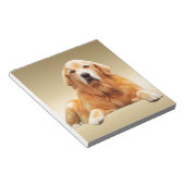 ブラックラブラドールドッグウォーターカラーアート絵画ズ ノートパッド (アングル)