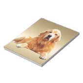 ブラックラブラドールドッグウォーターカラーアート絵画ズ ノートパッド (回転)