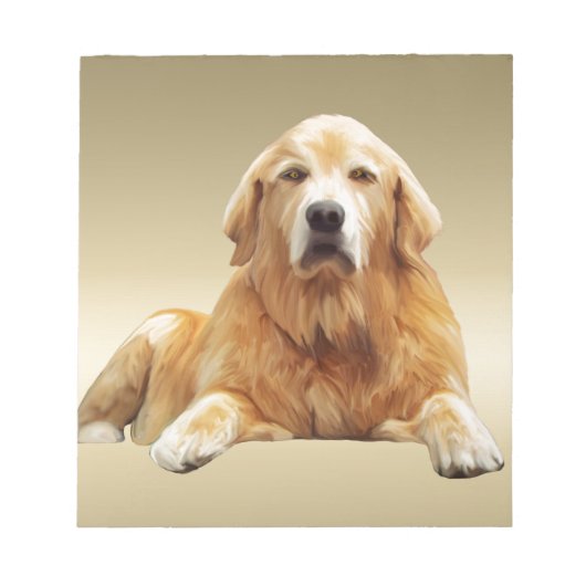 ブラックラブラドールドッグウォーターカラーアート絵画ズ ノートパッド (正面)