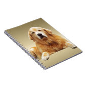 ブラックラブラドールドッグウォーターカラーアート絵画ズ ノートブック (右側)