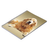 ブラックラブラドールドッグウォーターカラーアート絵画ズ ノートブック (左側)