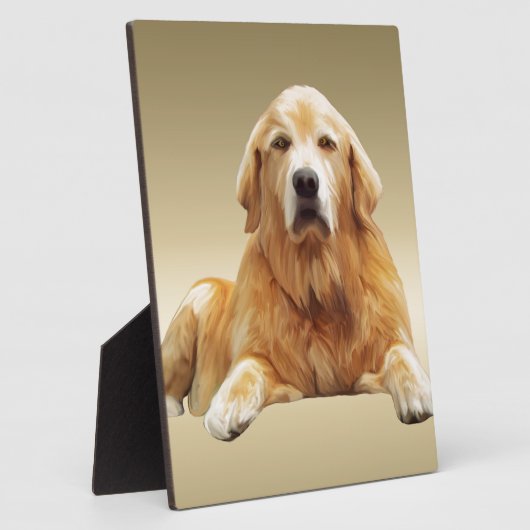 ブラックラブラドールドッグウォーターカラーアート絵画ズ フォトプラーク (側面)