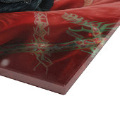 ブラックラブラドールドッグクリスマスフェスティバル カッティングボード (角)