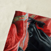 ブラックラブラドールドッグクリスマスフェスティバル ビーチタオル (インサイチュ)