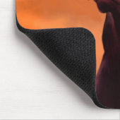 ブラックラブラドールドッグポートレート マウスパッド (コーナー)