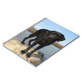 ブラックラブラドールドッグラバーパピー ノートブック (左側)
