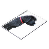 ブラックラブラドールドッグラバーパピー ノートブック (左側)