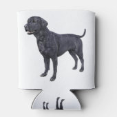 ブラックラブラドールドッグ立ち 缶クーラー (裏面)