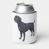 ブラックラブラドールドッグ立ち 缶クーラー (缶裏面)