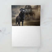 ブラックラブラドールハロウィンホラー カード (内部)