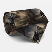 ブラックラブラドールハロウィンホラー ネクタイ (ロール)