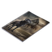 ブラックラブラドールハロウィンホラー ノートブック (左側)