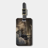 ブラックラブラドールハロウィンホラー ラゲッジタグ (正面縦)