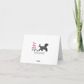 ブラックラブラドールハートサンキューカード サンキューカード (裏面)