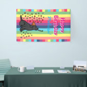 ブラックラブラドールバースデーパーティー紙吹雪 横断幕 (トレードショー)