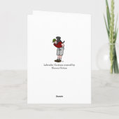 ブラックラブラドールパパin赤い父の日 カード (裏面)