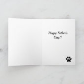 ブラックラブラドールパパin赤い父の日 カード (内部)