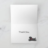 ブラックラブラドールパピーアンドハンバーガー サンキューカード (内部)