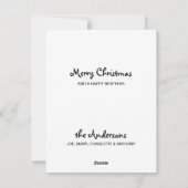 ブラックラブラドールパピーメリークリスマスサンタドッグ シーズンカード (裏面)