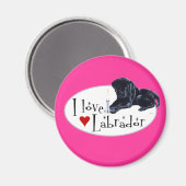 ブラックラブラドールパピー マグネット (正面/裏面)