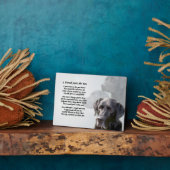 ブラックラブラドールフレンドの詩プラーク フォトプラーク (側面)