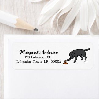 ブラックラブラドールフレンドリー差出人住所 ラベル