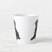 ブラックラブラドールマグ カフェラテマグ (正面)