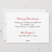 ブラックラブラドールミスタントウかわいい犬の子犬 シーズンカード (裏面)